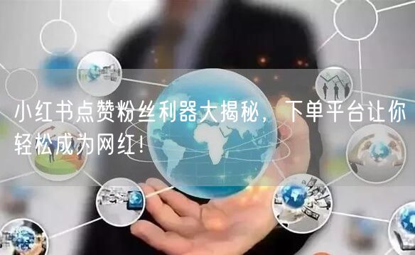 小红书点赞粉丝利器大揭秘，下单平台让你轻松成为网红！