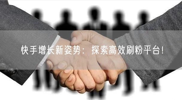 快手增长新姿势：探索高效刷粉平台！