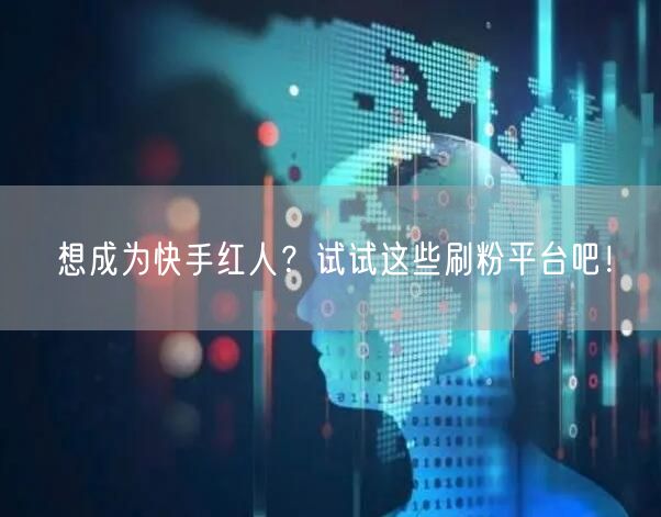 想成为快手红人？试试这些刷粉平台吧！