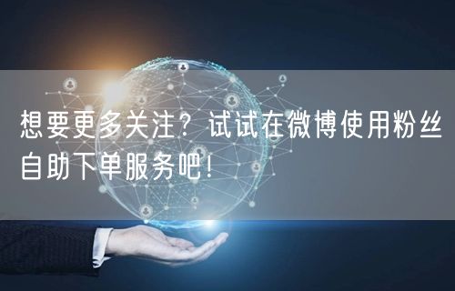 想要更多关注？试试在微博使用粉丝自助下单服务吧！
