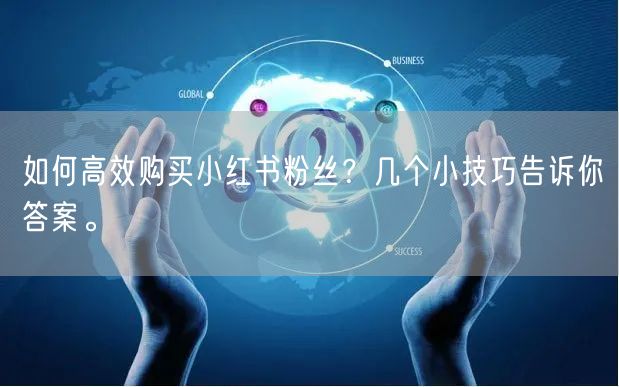 如何高效购买小红书粉丝？几个小技巧告诉你答案。