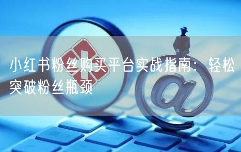 小红书粉丝购买平台实战指南：轻松突破粉丝瓶颈