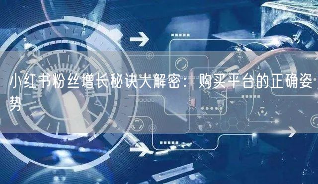 小红书粉丝增长秘诀大解密：购买平台的正确姿势
