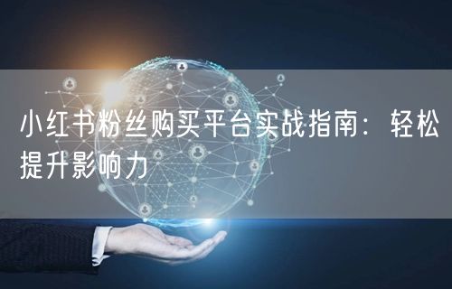 小红书粉丝购买平台实战指南：轻松提升影响力