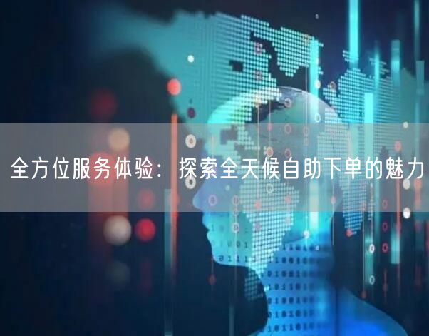 全方位服务体验：探索全天候自助下单的魅力