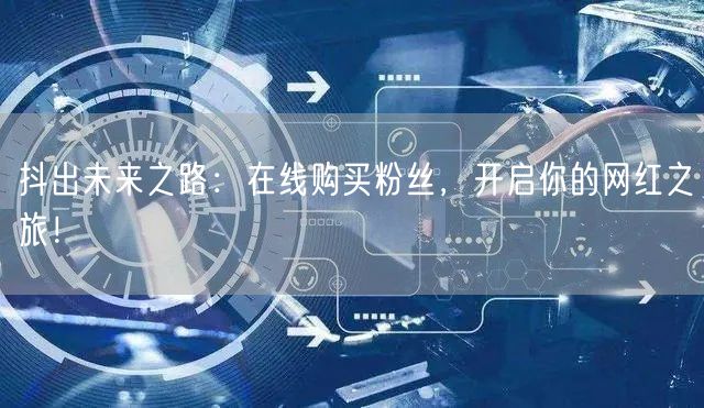 抖出未来之路：在线购买粉丝，开启你的网红之旅！