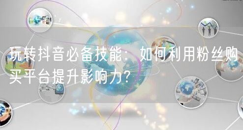 玩转抖音必备技能：如何利用粉丝购买平台提升影响力？